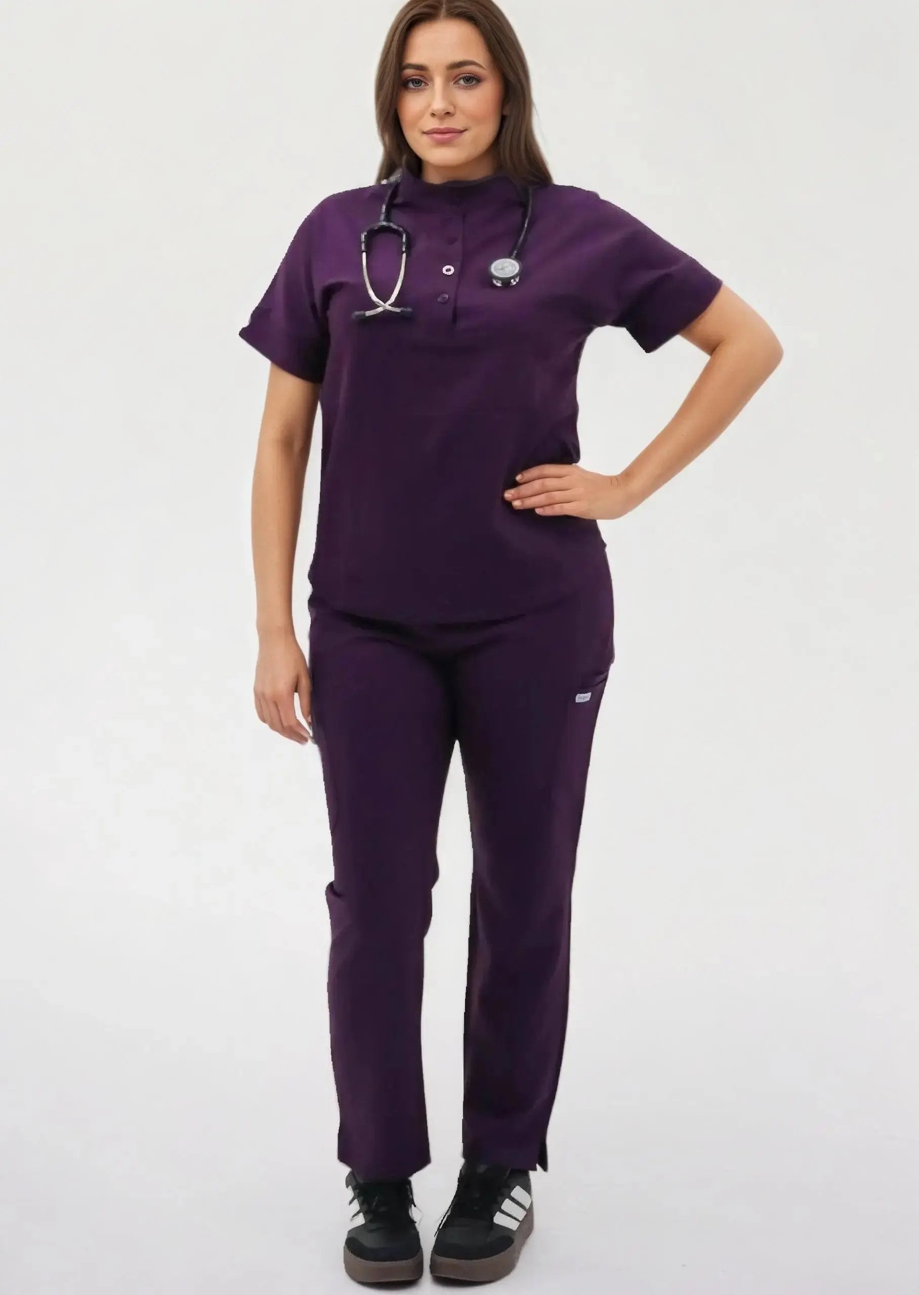 HAUT COL MANDARIN - DEUX POCHES - ALICIA STYLE™ SoignerAvecStyle™