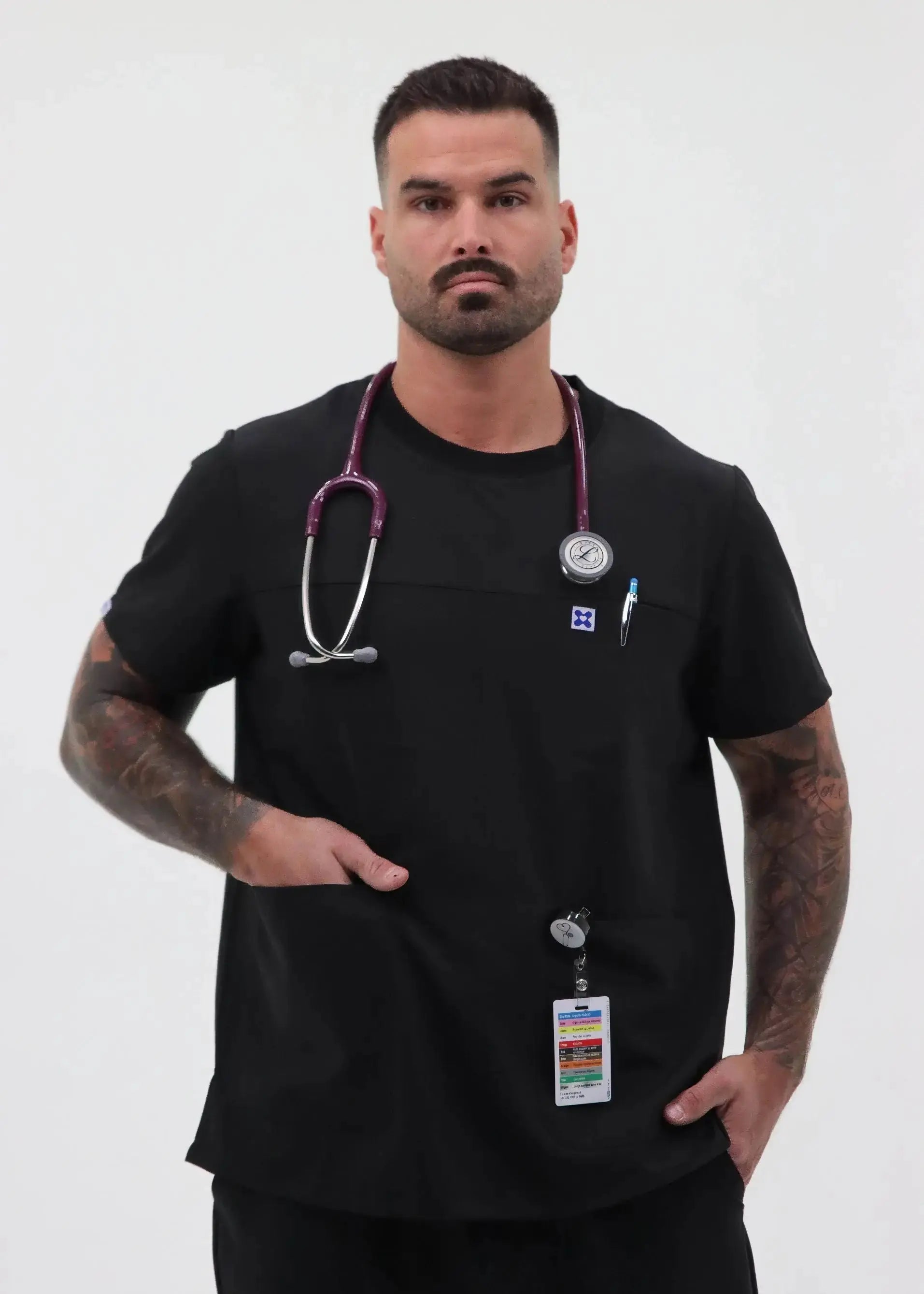 DANIEL HENLE - SCRUB TOP COL ROND SoignerAvecStyle™