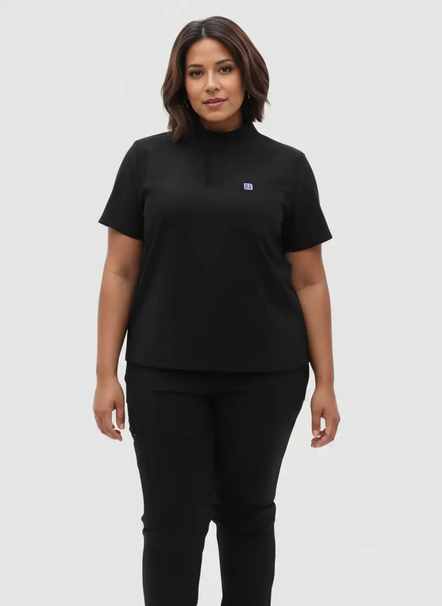 HAUT COL MANDARIN - TROIS POCHES - ZÉNA STYLE™ SoignerAvecStyle™