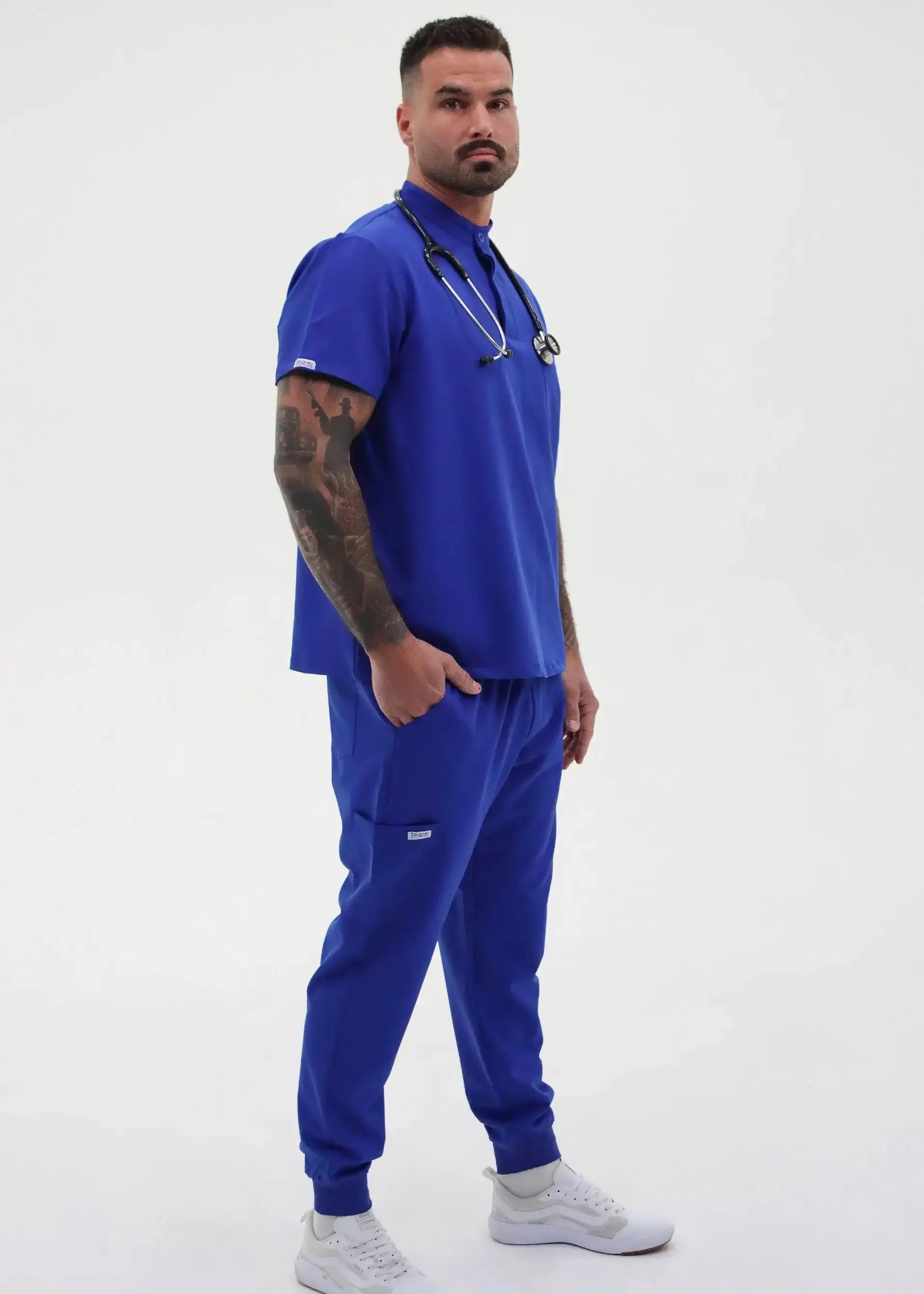 DANIEL HENLE - SCRUB TOP COL MANDARIN SoignerAvecStyle™