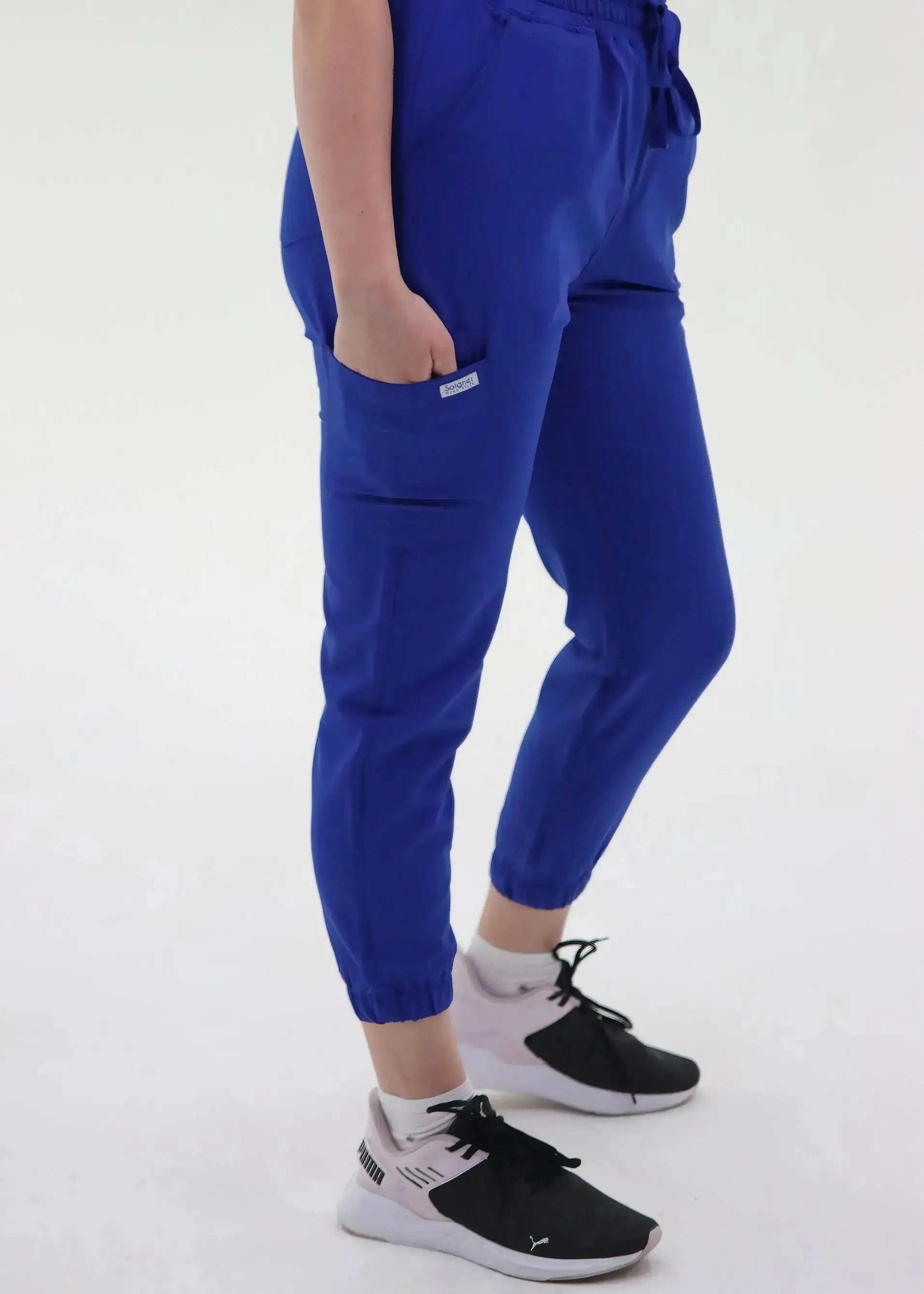 ZÉNA STYLE™ - PANTALON JOGGER SIX POCHES BLEU ROYAL SoignerAvecStyle™
