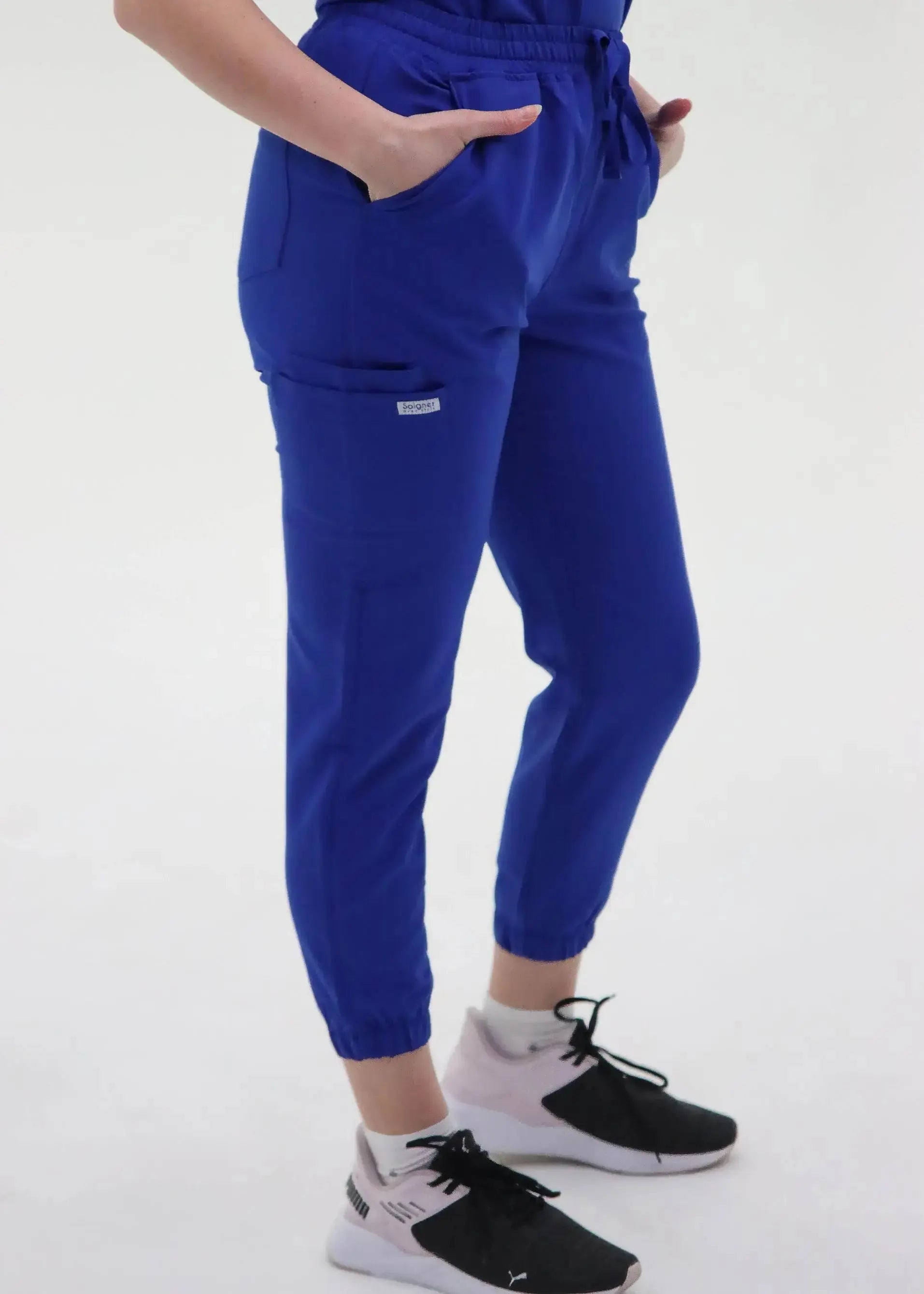 ZÉNA STYLE™ - PANTALON JOGGER SIX POCHES BLEU ROYAL SoignerAvecStyle™