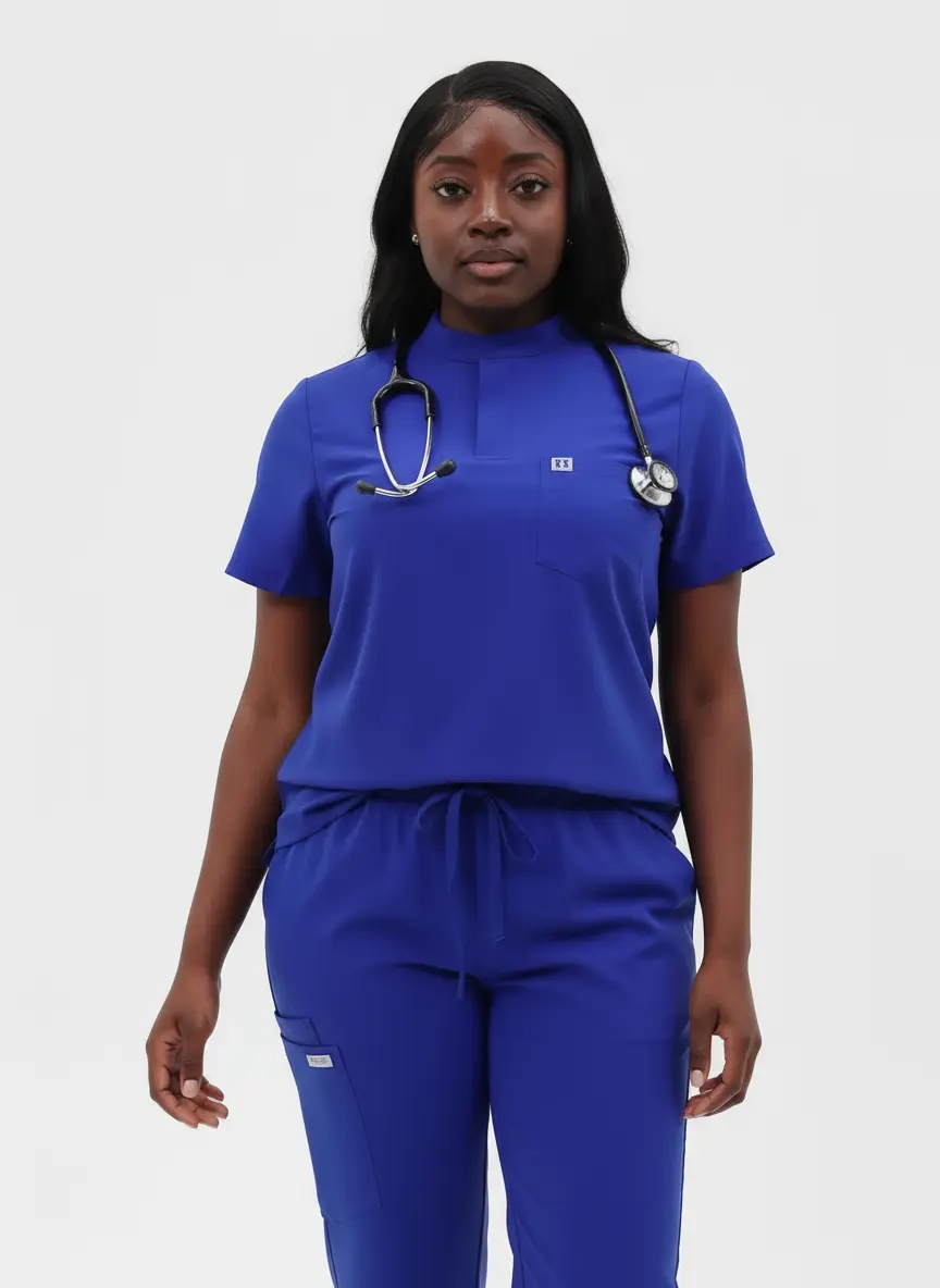 HAUT COL MANDARIN - TROIS POCHES - ZÉNA STYLE™ SoignerAvecStyle™