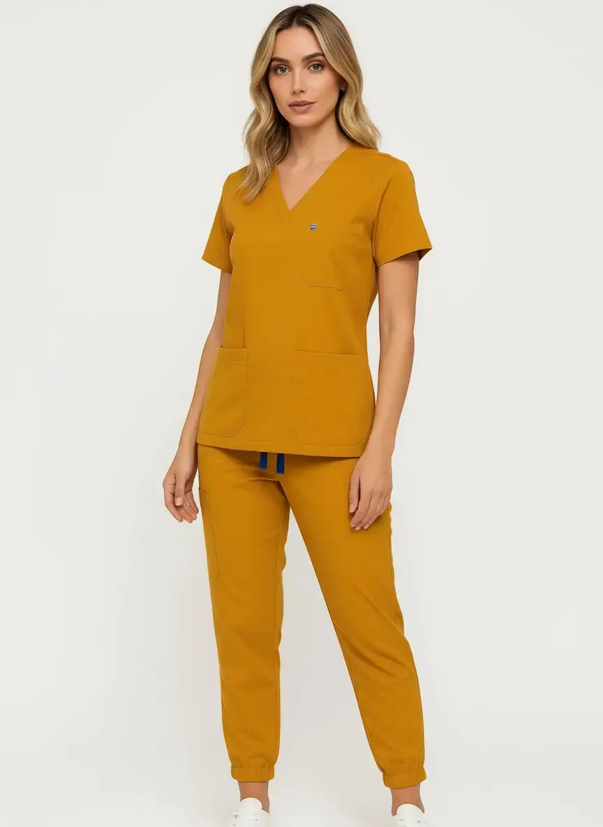 HAUT COL EN V - TROIS POCHES - EVA STYLE™ SoignerAvecStyle™