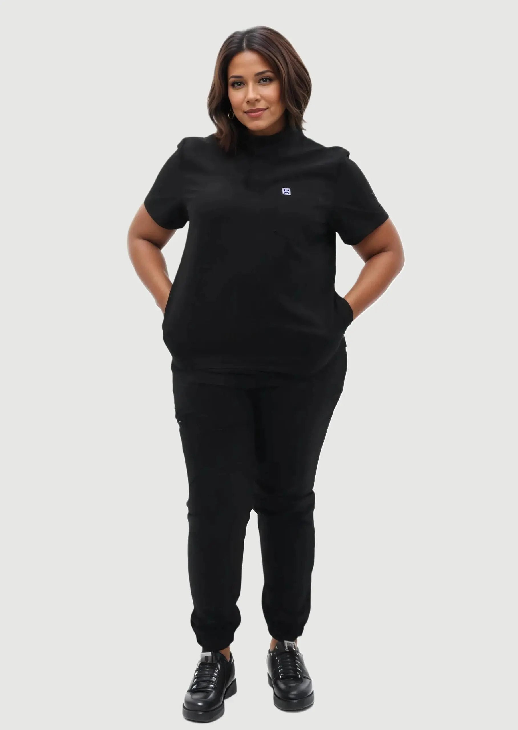 HAUT COL MANDARIN - TROIS POCHES - ZÉNA STYLE™ SoignerAvecStyle™