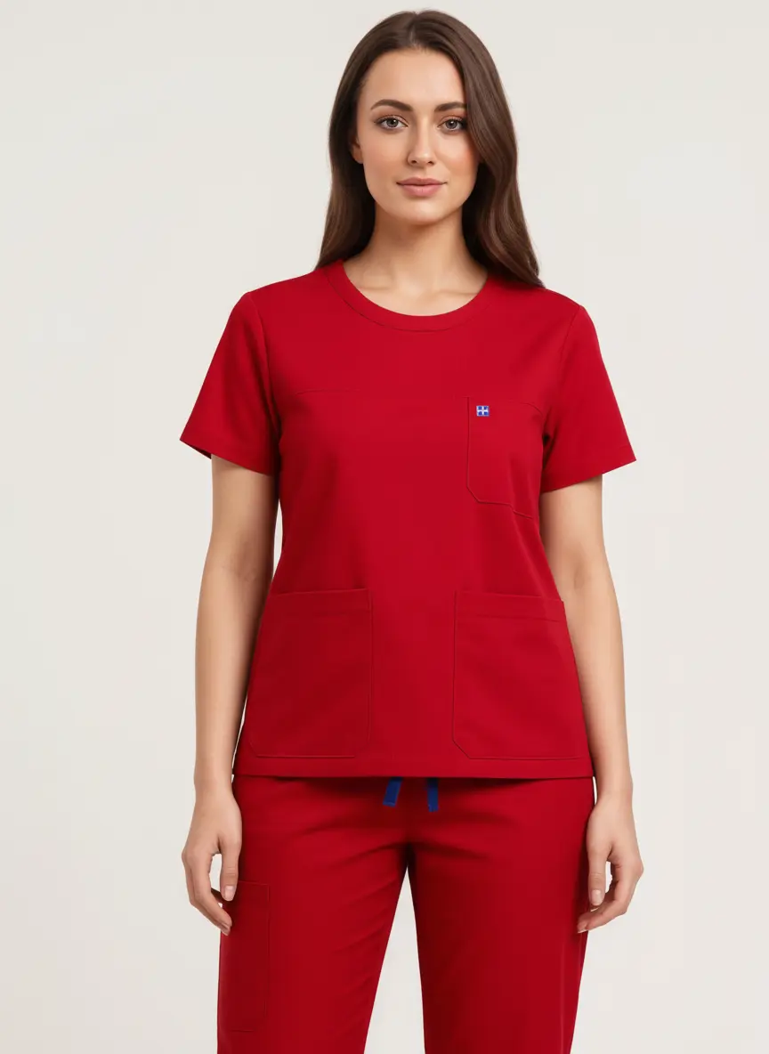 HAUT COL ROND - TROIS POCHES - GABRIELLA STYLE™ SoignerAvecStyle™