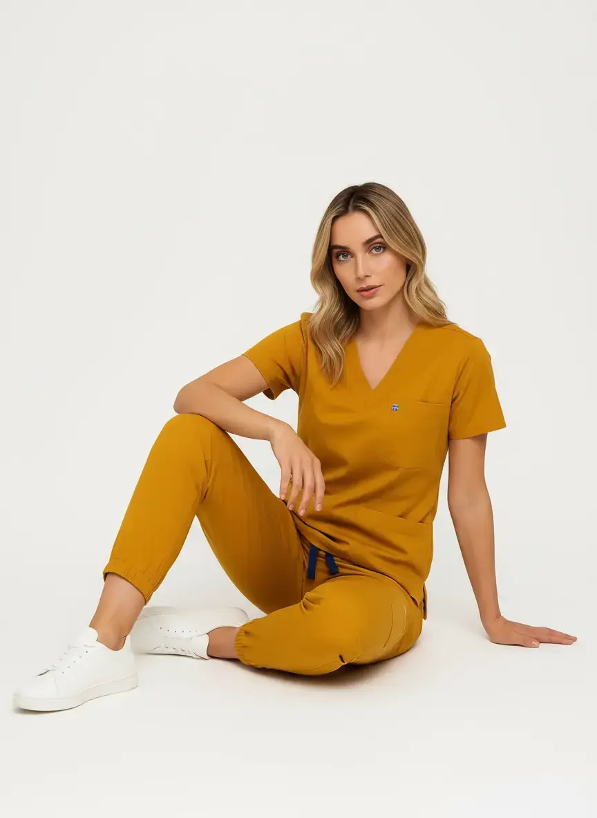 HAUT COL EN V - TROIS POCHES - EVA STYLE™ SoignerAvecStyle™