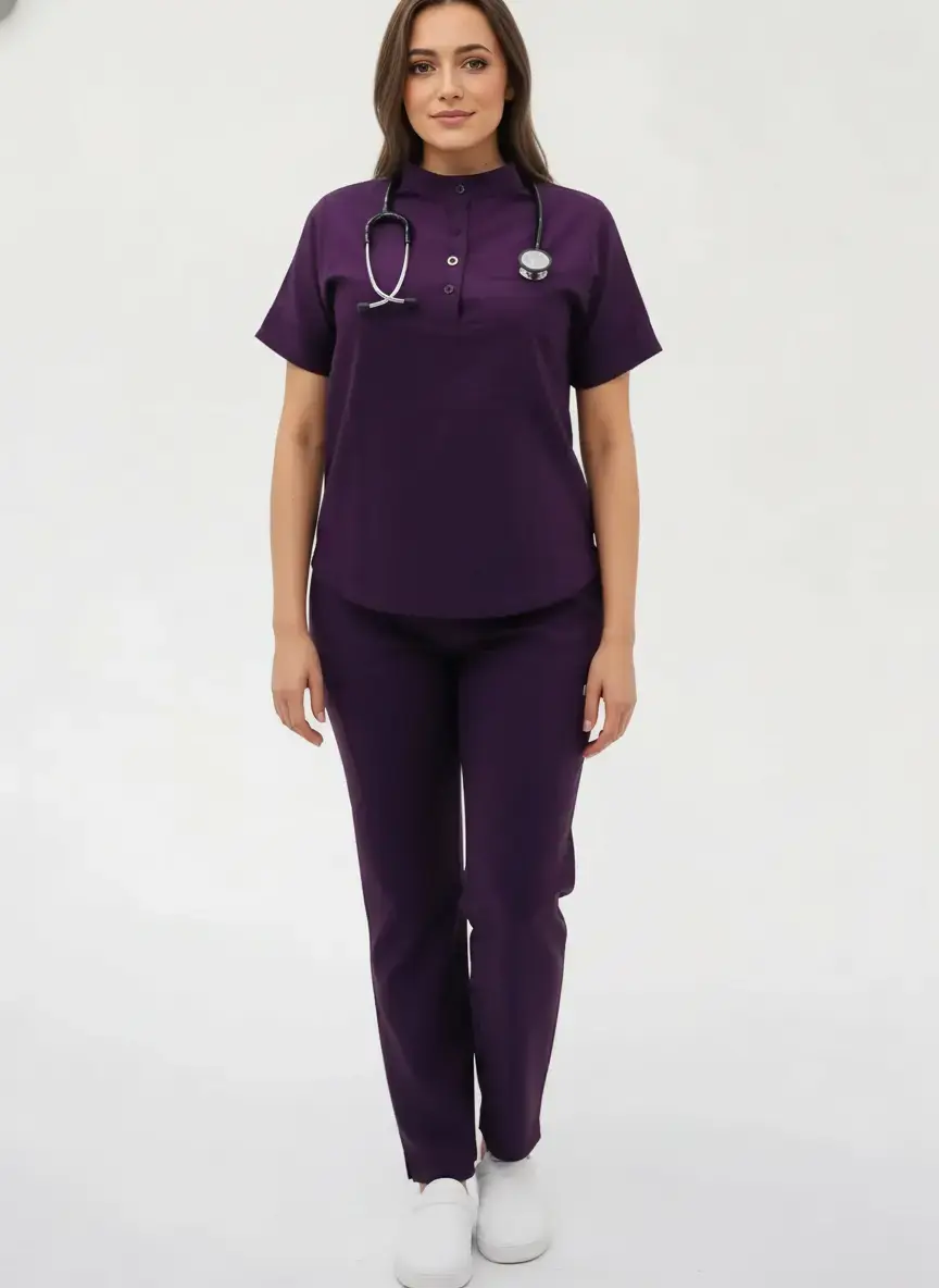 HAUT COL MANDARIN - DEUX POCHES - ALICIA STYLE™ SoignerAvecStyle™