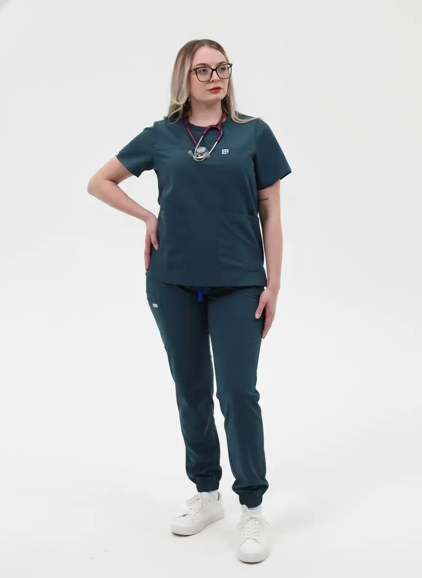 HAUT COL ROND - TROIS POCHES - GABRIELLA STYLE™ - SoignerAvecStyle™