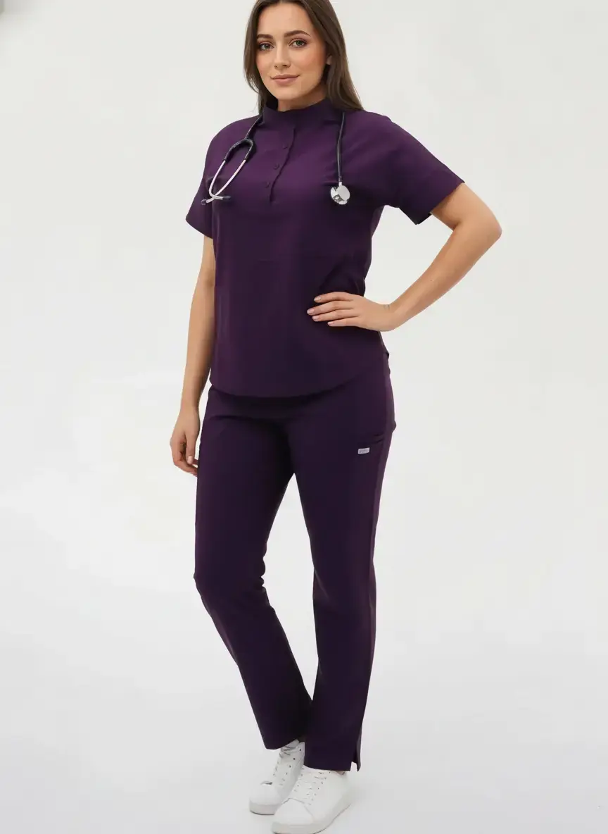 HAUT COL MANDARIN - DEUX POCHES - ALICIA STYLE™ SoignerAvecStyle™