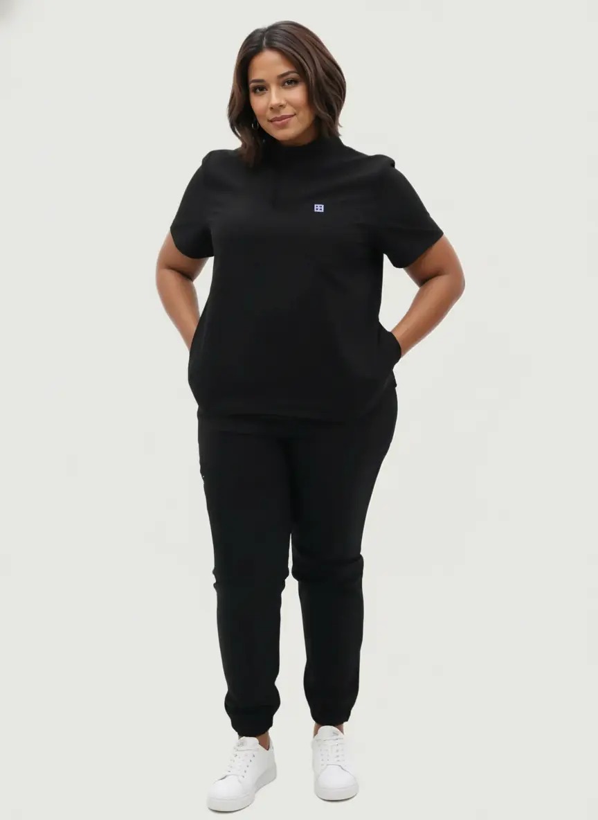 HAUT COL MANDARIN - TROIS POCHES - ZÉNA STYLE™ SoignerAvecStyle™