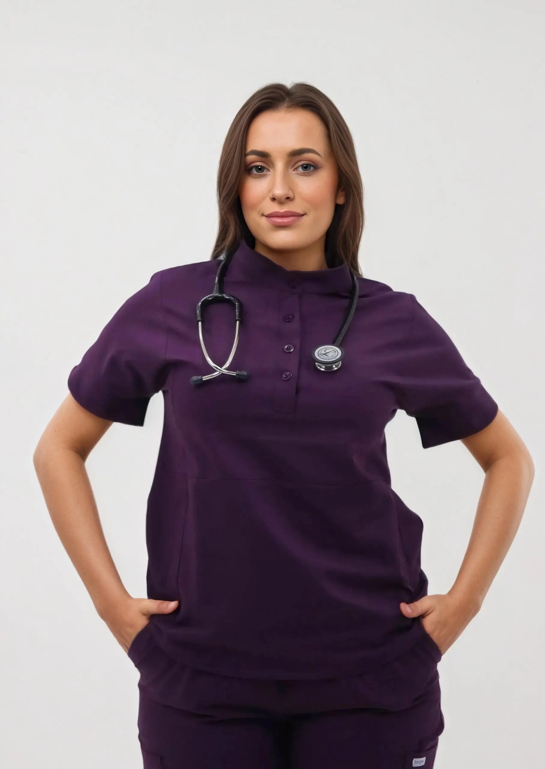 HAUT COL MANDARIN - DEUX POCHES - ALICIA STYLE™ SoignerAvecStyle™