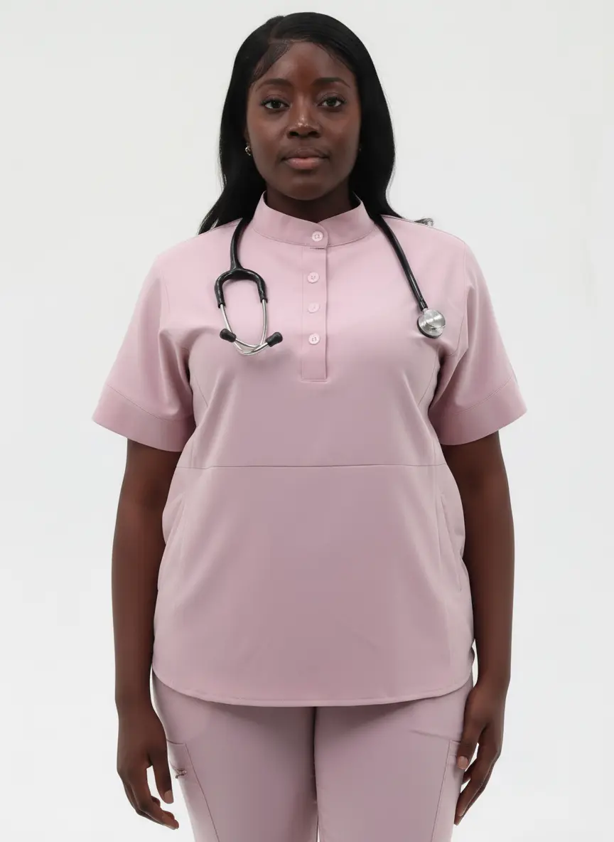 HAUT COL MANDARIN - DEUX POCHES - ALICIA STYLE™ SoignerAvecStyle™