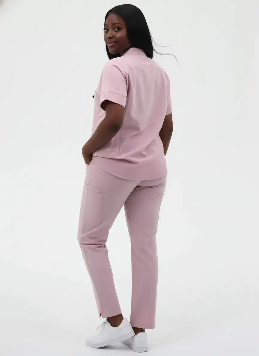 HAUT COL MANDARIN - DEUX POCHES - ALICIA STYLE™ SoignerAvecStyle™