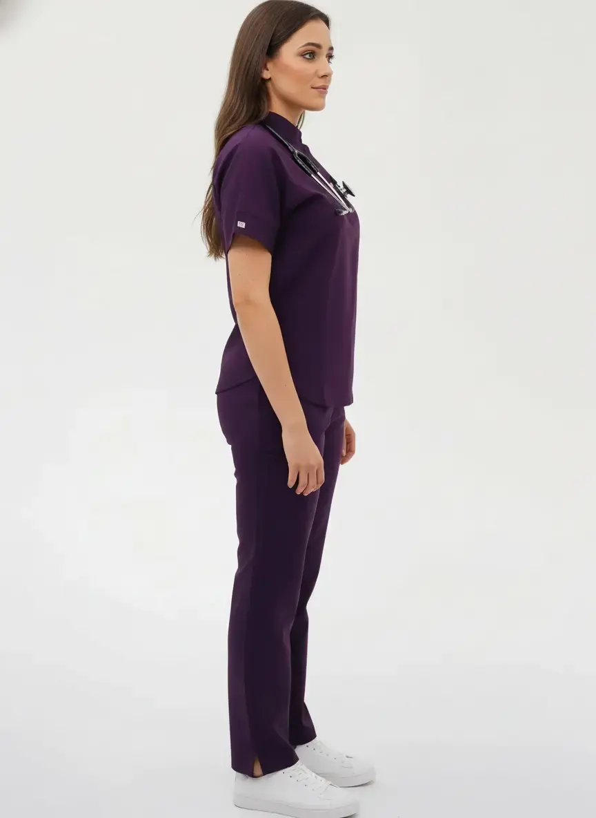 HAUT COL MANDARIN - DEUX POCHES - ALICIA STYLE™ SoignerAvecStyle™