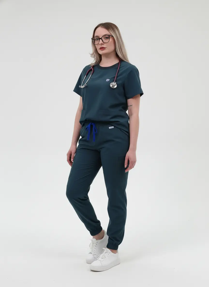 HAUT COL ROND - TROIS POCHES - GABRIELLA STYLE™ - SoignerAvecStyle™